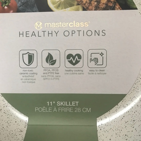 Masterclass HEALTHY OPTIONS 11”/28 Cm SKILLET Premium Cookware WHITE INDUCTION - Picture 5 of 5